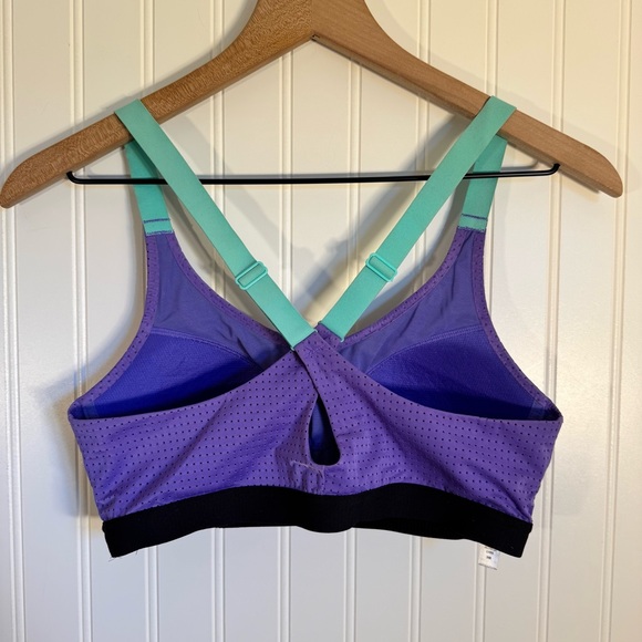 Victoria Secret Sport VSX Purple and Mint Sports Bra 34B - Picture 3 of 6